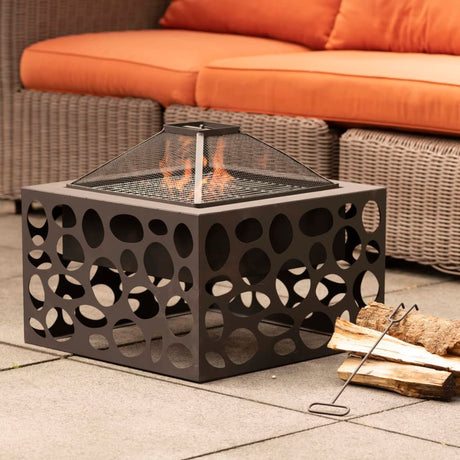 Redfire Fire Pit With Bbq Grill Mikor Black
