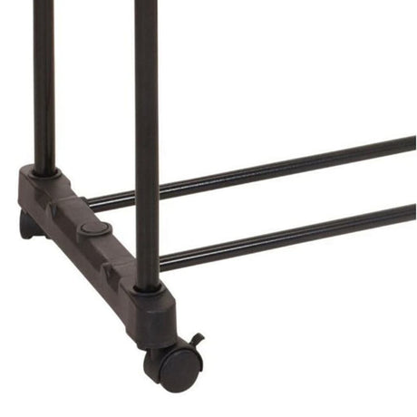 Storage Solutions Clothing Rack Double Hangers With Wheels Adjustable 80X42X(90-160) Cm