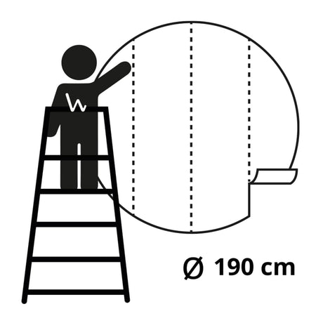 Wallart Wallpaper Circle Skyline By Night 190 Cm