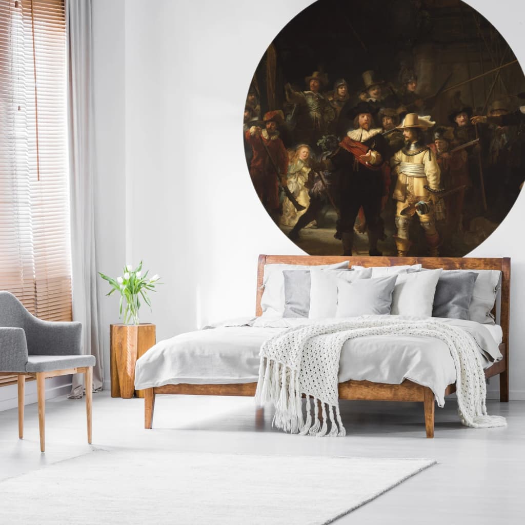 Wallart Wallpaper Circle The Night Watch 190 Cm