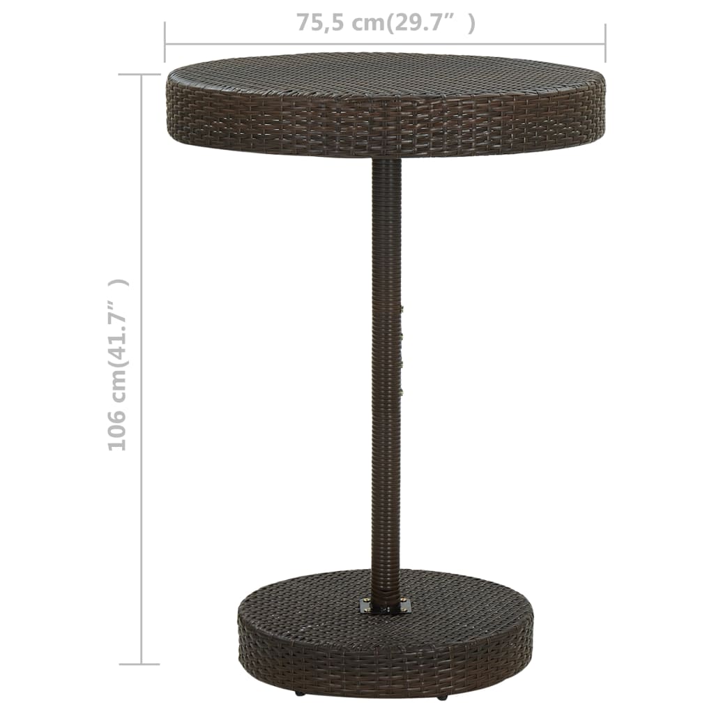 Garden Table Poly Rattan