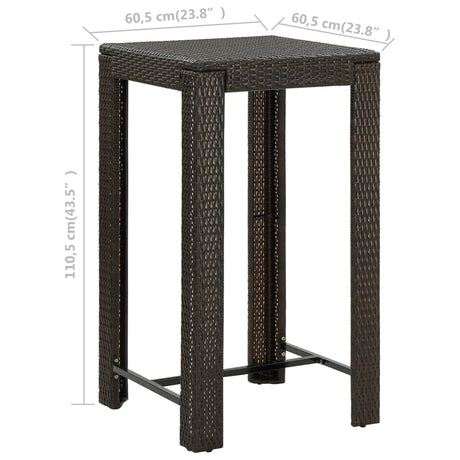 Garden Bar Table Poly Rattan