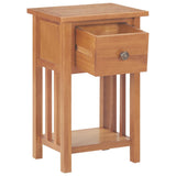 Magazine Table With Drawer 35X27X55 Cm Solid Oak Wood