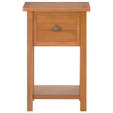 Magazine Table With Drawer 35X27X55 Cm Solid Oak Wood