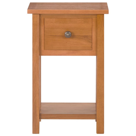 Magazine Table With Drawer 35X27X55 Cm Solid Oak Wood