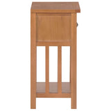 Magazine Table With Drawer 35X27X55 Cm Solid Oak Wood