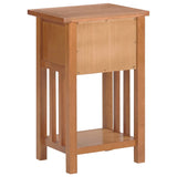 Magazine Table With Drawer 35X27X55 Cm Solid Oak Wood