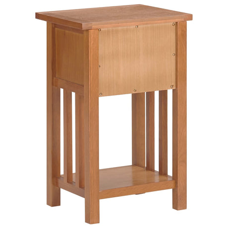 Magazine Table With Drawer 35X27X55 Cm Solid Oak Wood