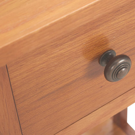 Magazine Table With Drawer 35X27X55 Cm Solid Oak Wood