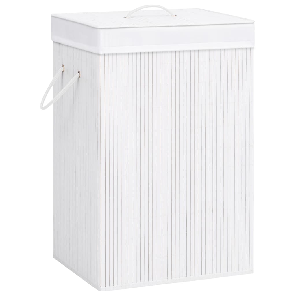 Bamboo Laundry Bin Rectangular Natural