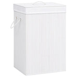 Bamboo Laundry Bin Rectangular Natural