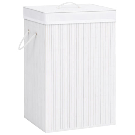 Bamboo Laundry Bin Rectangular Natural