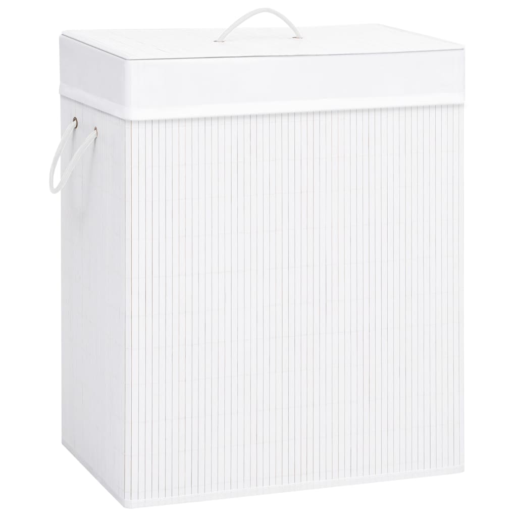 Bamboo Laundry Bin Rectangular Natural