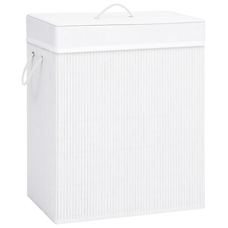 Bamboo Laundry Bin Rectangular Natural