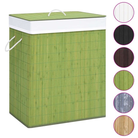Bamboo Laundry Bin Rectangular Natural