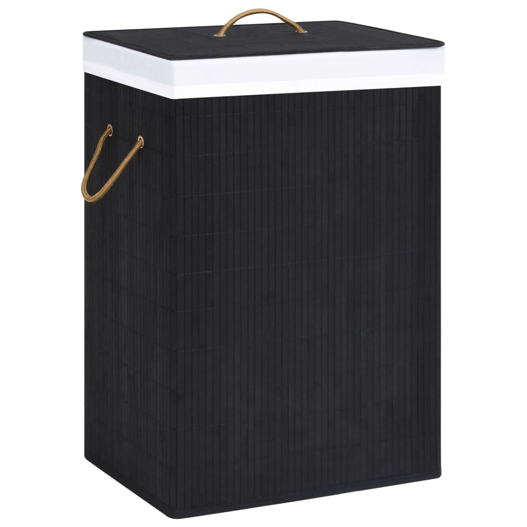 Bamboo Laundry Bin Rectangular Natural