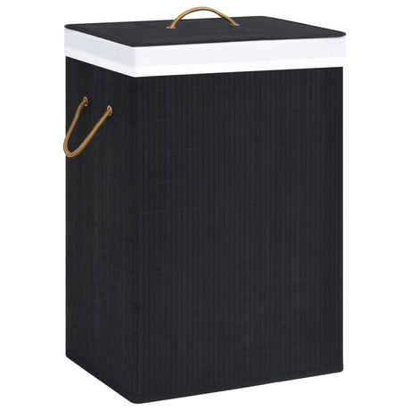 Bamboo Laundry Bin Rectangular Natural