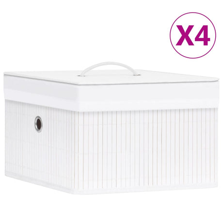Bamboo Storage Boxes 4 Pcs