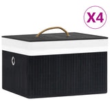 Bamboo Storage Boxes 4 Pcs