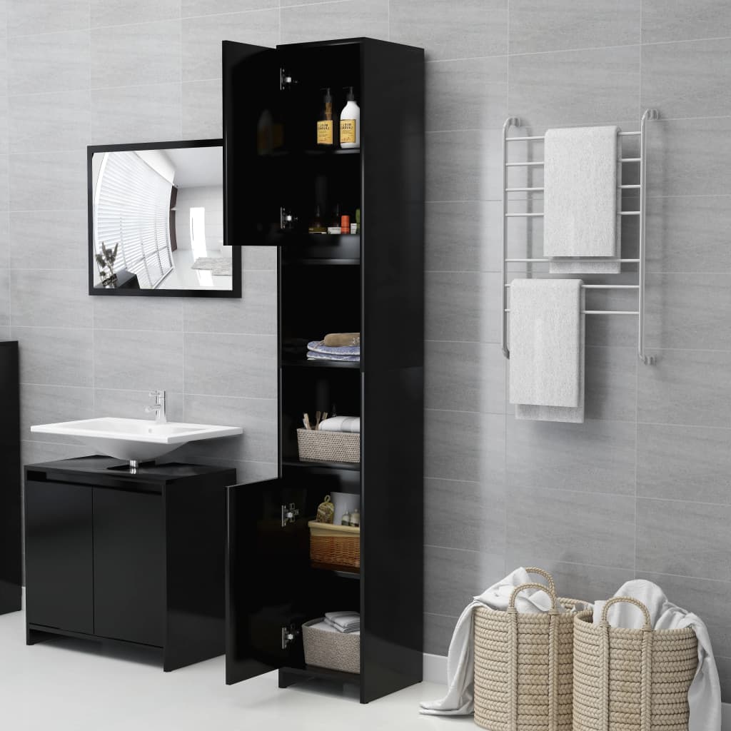 Bathroom Cabinet 30X30X183.5 Cm Engineered Wood