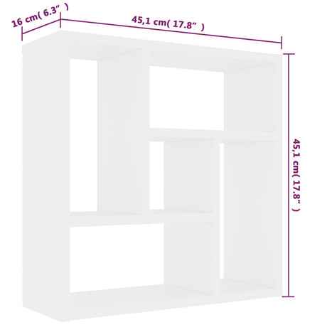 Wall Shelf 45.1X16X45.1 Cm Engineered Wood