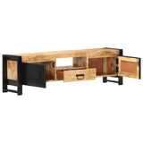 Tv Cabinet 140X30X40 Cm Rough Mango Wood