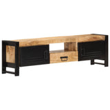 Tv Cabinet 140X30X40 Cm Rough Mango Wood