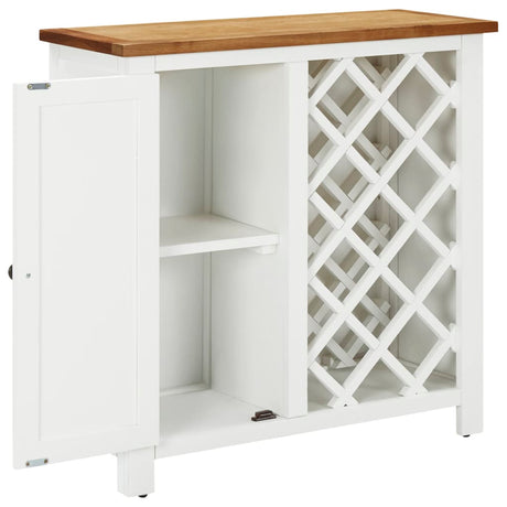 Wine Cabinet 80X32X80 Cm Solid Oak Wood