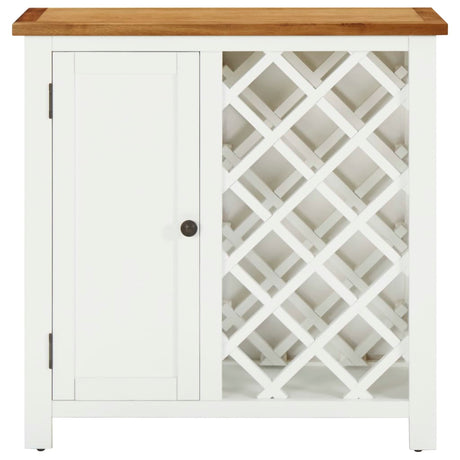 Wine Cabinet 80X32X80 Cm Solid Oak Wood