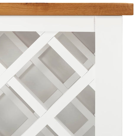 Wine Cabinet 80X32X80 Cm Solid Oak Wood