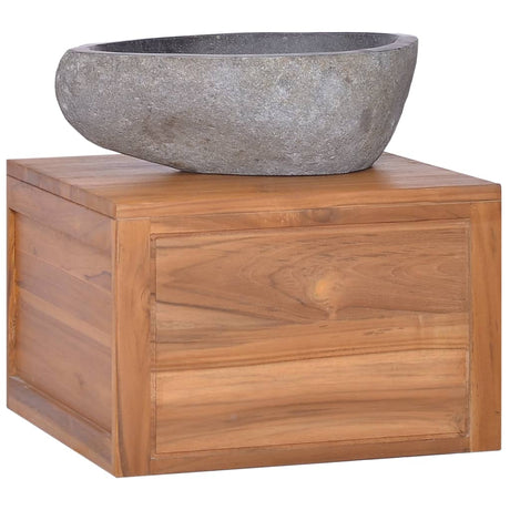 Wall-Mounted Bathroom Cabinet Solid Teak Wood