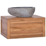 Wall-Mounted Bathroom Cabinet Solid Teak Wood
