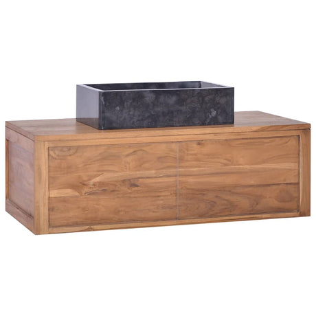 Wall-Mounted Bathroom Cabinet Solid Teak Wood