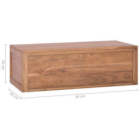 Wall-Mounted Bathroom Cabinet Solid Teak Wood