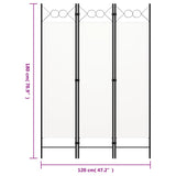 3-Panel Room Divider 120X180 Cm