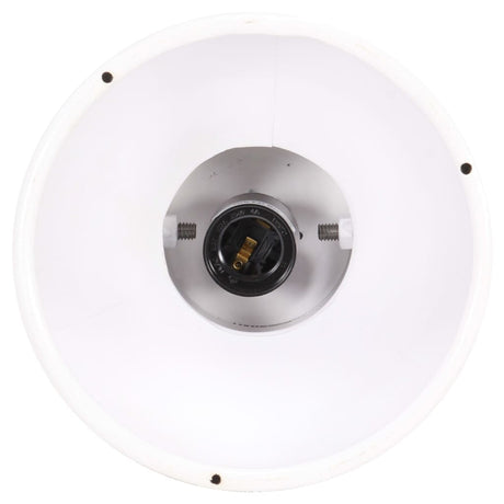 Industrial Ceiling Lamp White E27 Mango Wood