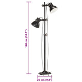 Floor Lamp With 2 Lampshade E27 Cast Iron