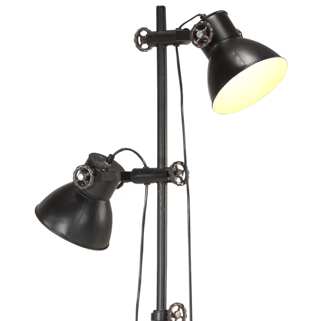Floor Lamp With 2 Lampshade E27 Cast Iron