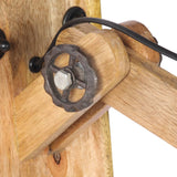 Wall Lamp E27 Silver Solid Mango Wood And Iron