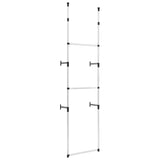 Telescopic Wardrobe System with Rods Aluminium