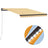 Manual Retractable Awning With Led Orange And Brown