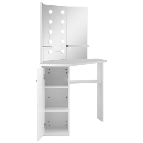 Corner Dressing Table Make-Up Table With Led Light