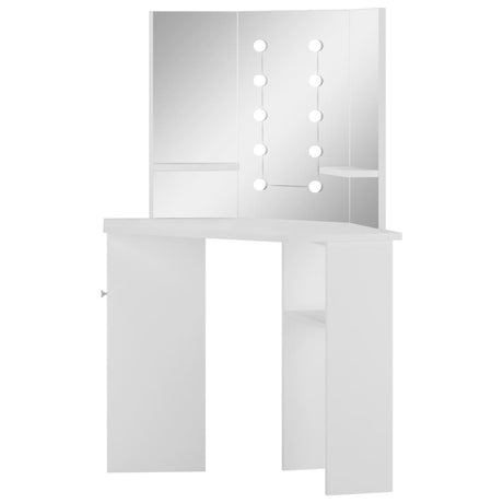 Corner Dressing Table Make-Up Table With Led Light