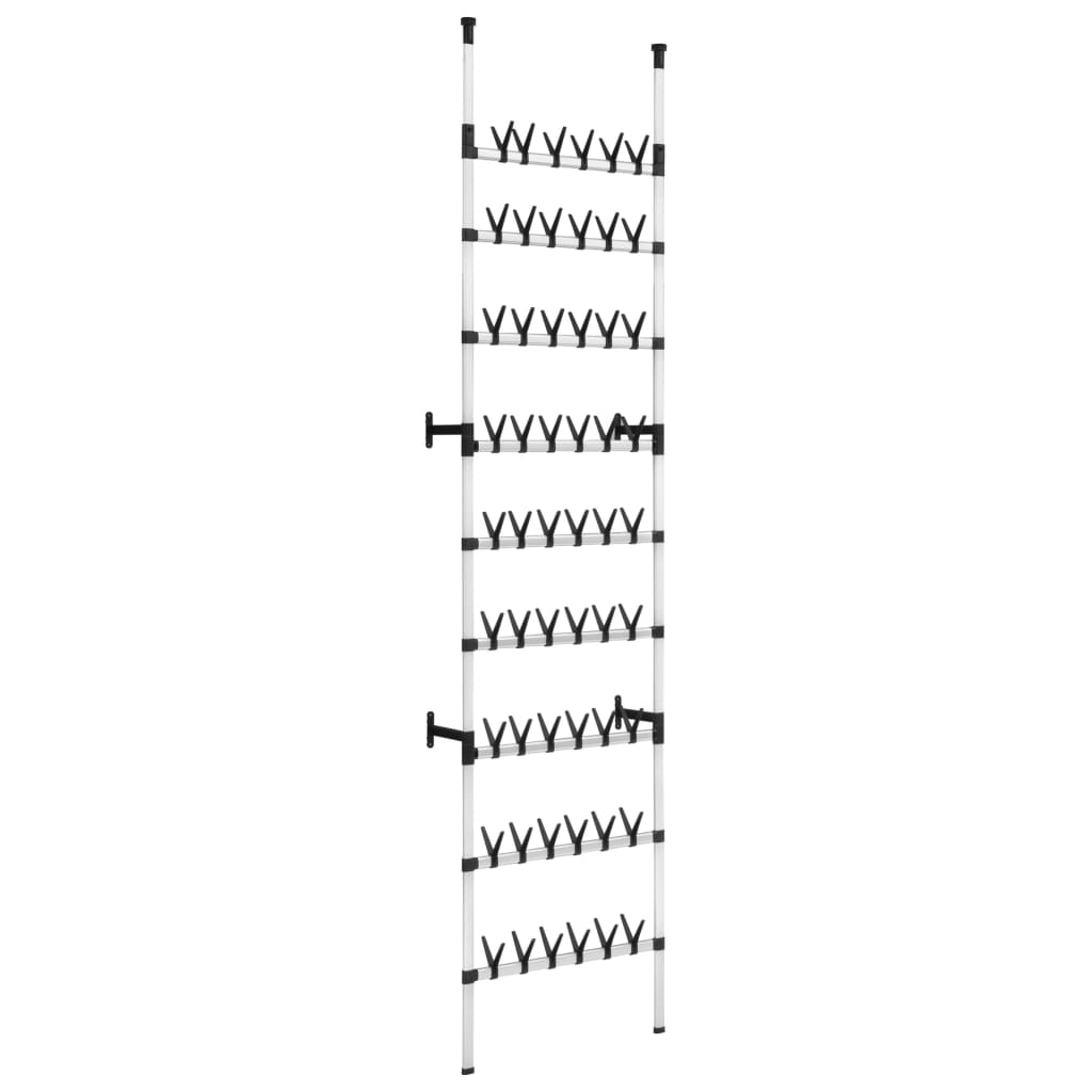 Telescopic Shoe Rack With Rods Aluminium