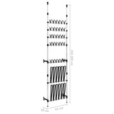 Telescopic Shoe Rack With Rods Aluminium