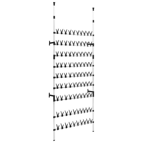 Telescopic Shoe Rack With Rods Aluminium