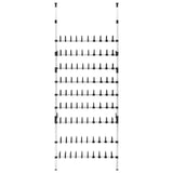 Telescopic Shoe Rack With Rods Aluminium