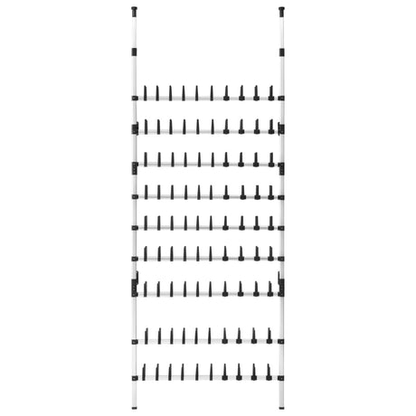 Telescopic Shoe Rack With Rods Aluminium
