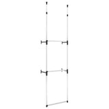 Telescopic Wardrobe System with Rods Aluminium