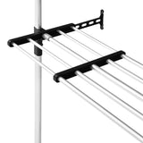 Telescopic Wardrobe System with Rods and Shelf Aluminium
